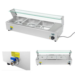 Bain-marie, glazed heating display, heated buffet + 3xGN by Royal Catering - Gastronomy/Bain-marie and warmers/Showcases and warming cabinets