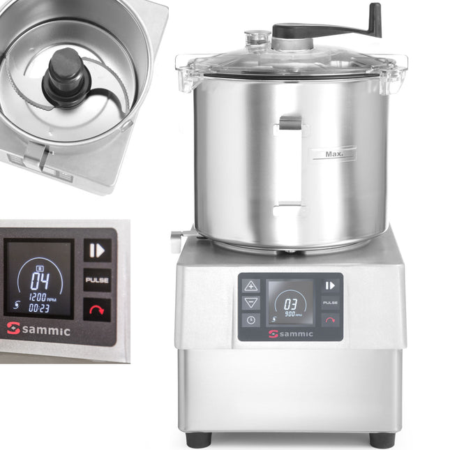 SAMMIC KE-8V emulsifier for grinding chopping 8 l 3000 rpm 1500 W