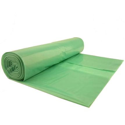 Waste bags thick 50 microns durable 25pc roll - green 120L