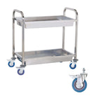 Steel waiter's trolley with 2 shelves and deep shelves by Royal Catering - Gastronomy/Kitchen/Technological furniture/Waiter and transport trolleys