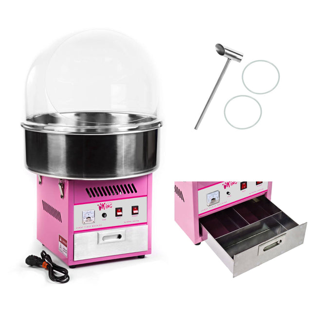 Cotton candy machine with protective cover 52cm by Royal Catering - Gastronomy/Bar/Candyfloss machines