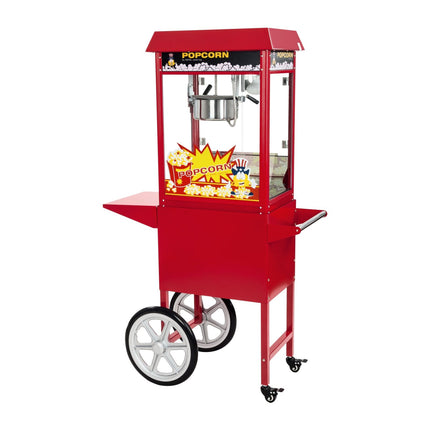 Mobile popcorn machine with wheelchair