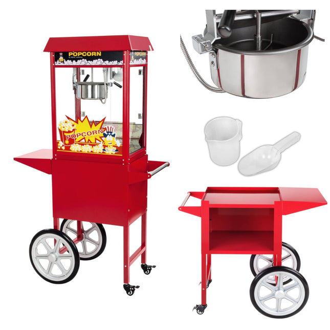 Mobile popcorn machine with wheelchair
