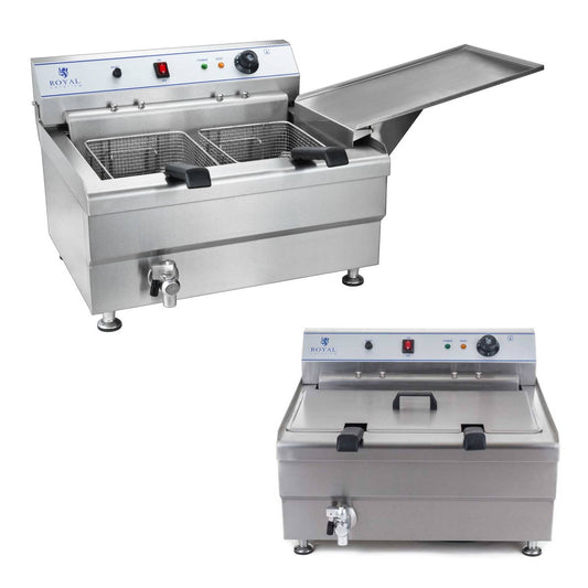 Royal Catering Donut or fish fryer with a shelf of 2 KOTS 24L
