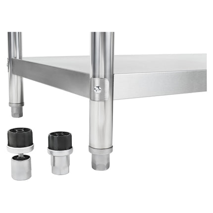 The stainless steel gastronomy rack 120x48.5x155cm