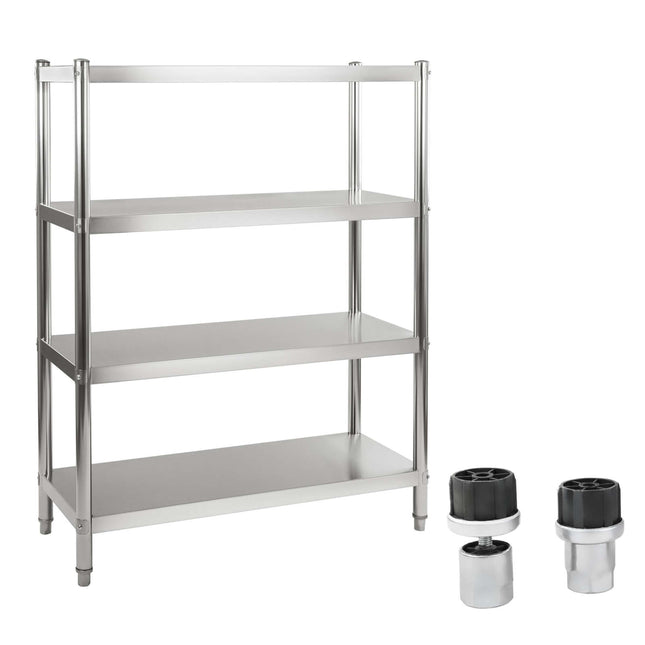 The stainless steel gastronomy rack 120x48.5x155cm