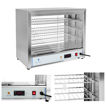 Silto ēdienu displeja vitrīna 1000W platums 64cm 