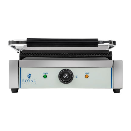 Contact Grill for double-sided ribbed PANINI