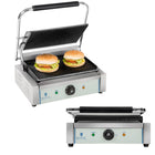 Contact Grill for double-sided ribbed PANINI