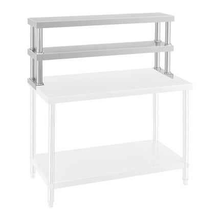 Steel shelves for working table for kitchens 120cm wide