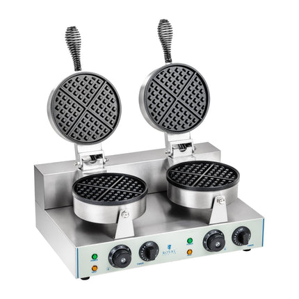 Waffle iron round double TEFLON waffles with diameter of 18,5cm