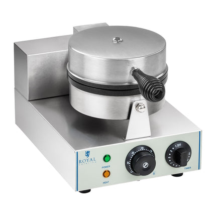 Waffle iron round single TEFLON waffle with a diameter of 18,5cm