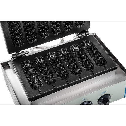 Waffle iron for waffles on stick and corn dogs TEFLON
