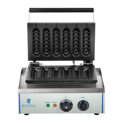 Waffle iron for waffles on stick and corn dogs TEFLON