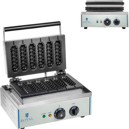 Waffle iron for waffles on stick and corn dogs TEFLON