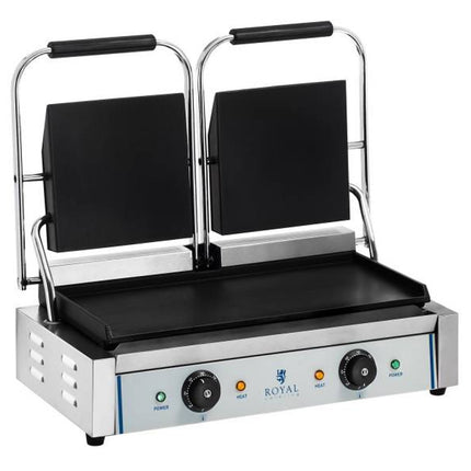 Contact barbecue contact double-sided smooth 3600W 230V Royal Catering
