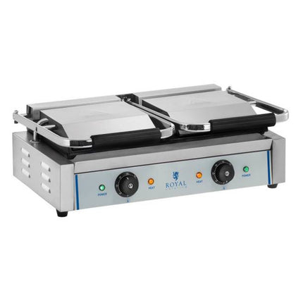 Contact barbecue contact double-sided smooth 3600W 230V Royal Catering