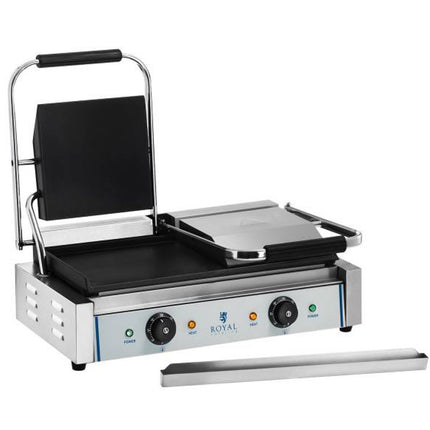 Contact barbecue contact double-sided smooth 3600W 230V Royal Catering