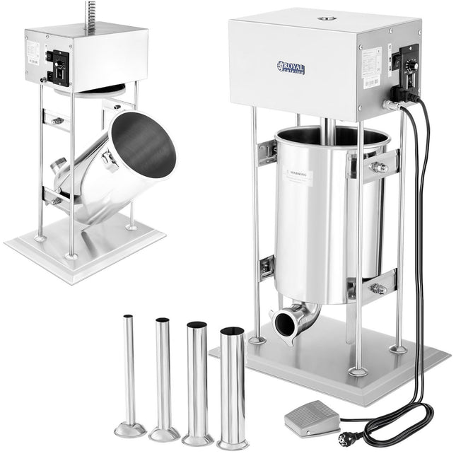 Filler filling rod for electric sausage with Royal Catering engine + 4 funnels 10L
