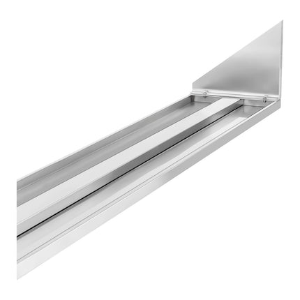 Sienas plaukts piekarināms tērauds, nerūsējošais tērauds, viens 90cm 