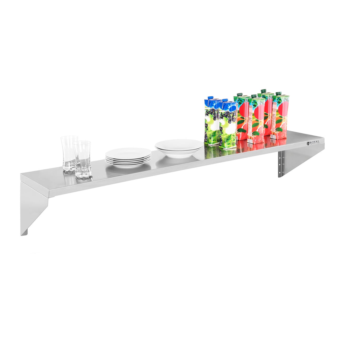 Royal Catering Single hanging wall shelf, stainless steel, 90 cm – image 11