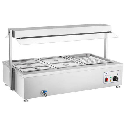 Bemar water stand heater with tap 6 x GN 150mm 55L Royal Catering