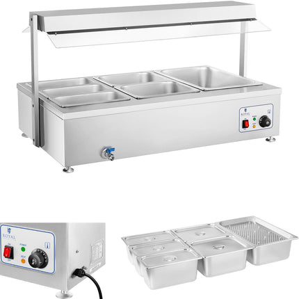 Bemar water stand heater with tap 6 x GN 150mm 55L Royal Catering
