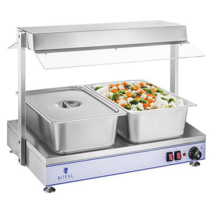Electric plate heating tray compact 2 halogen lamps 1100W 230V