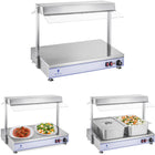 Electric plate heating tray compact 2 halogen lamps 1100W 230V