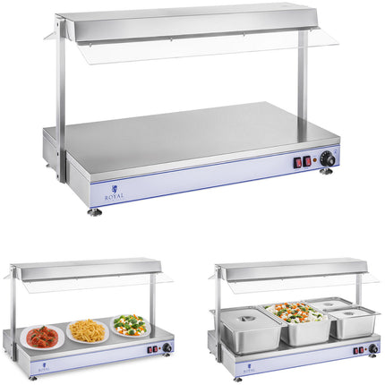 Electric plate of heating tray compact 3 halogen lamps 1550W 230V
