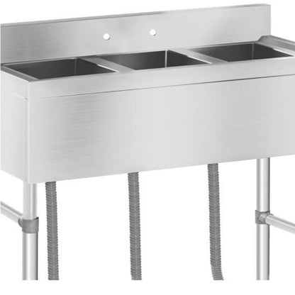 Royal Catering Stainless steel catering sink, 3-bowl pool, 100x50cm – image 4