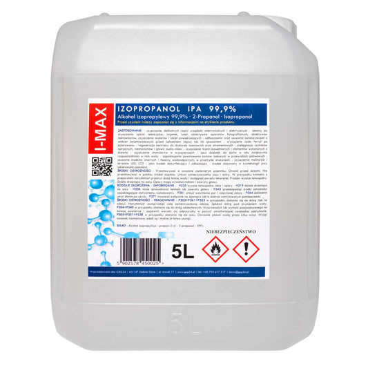 Izopropilspirts Izopropanols IPA I-MAX 99,9% 5L 