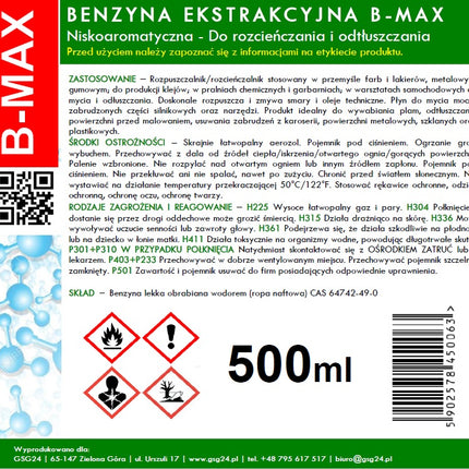 Extractive gasoline in B-MAX Spray 500ML