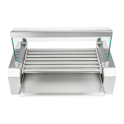 Royal Catering Roller grill with cover, roller grill, sausage warmer, 7 rolls – image 2