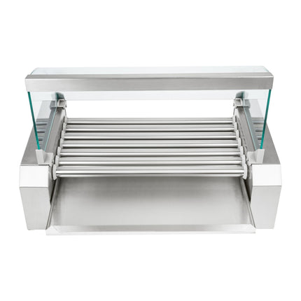 Roller grill with roller lid grill for pigs 7 rollers