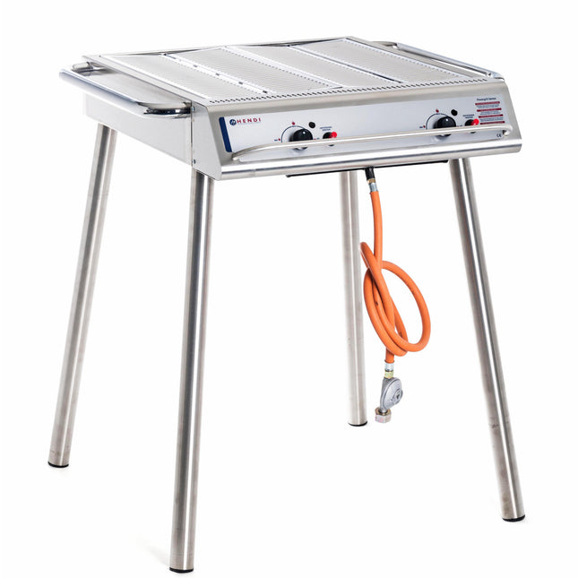 Professional gas grill XANTOS 2 gratings 10kW - Hendi 148624