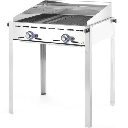 Gas grill "Green Fire" 2 burners 11.6kW with cover and shelf - Hendi 1495008