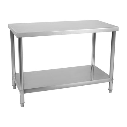 Table kitchen worktop working steel bottom shelf 100x70cm