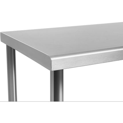 Table kitchen worktop working steel bottom shelf 100x70cm