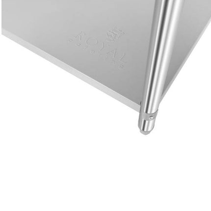Stainless steel working table with top-up 120x60cm