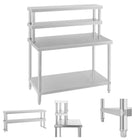 Stainless steel working table with top-up 120x60cm