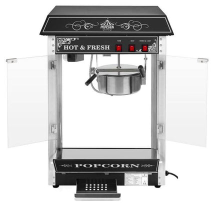 Professional powerful mobile popcorn machine for 230V 1.6kW wheelchair black