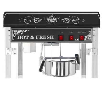 Professional powerful mobile popcorn machine for 230V 1.6kW wheelchair black
