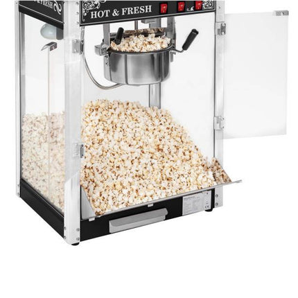 Professional powerful mobile popcorn machine for 230V 1.6kW wheelchair black