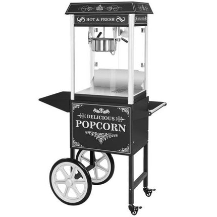 Professional powerful mobile popcorn machine for 230V 1.6kW wheelchair black