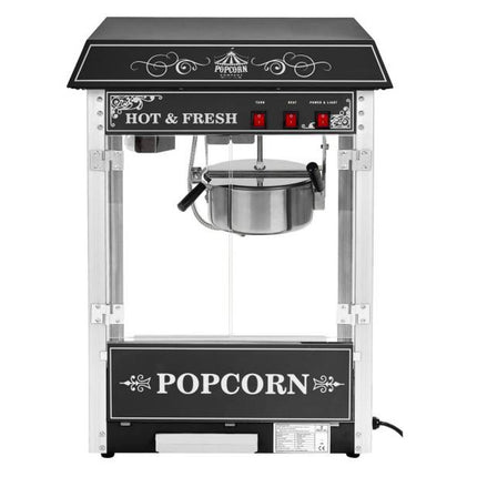 Professional high-performance popcorn machine 230V 1.6kW black