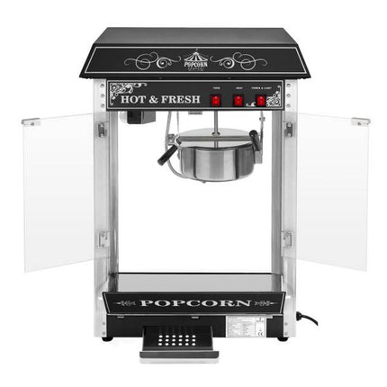 Professional high-performance popcorn machine 230V 1.6kW black