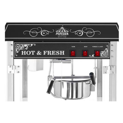 Professional high-performance popcorn machine 230V 1.6kW black