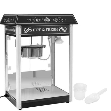 Professional high-performance popcorn machine 230V 1.6kW black