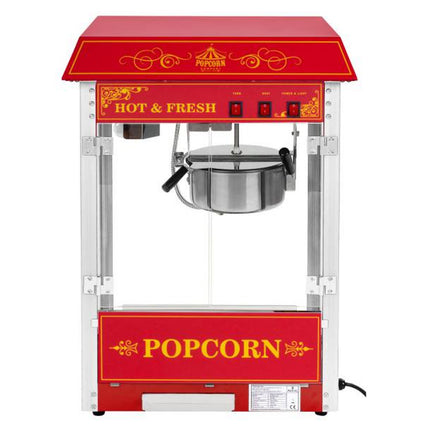Professional powerful popcorn machine set 230V 1.6kW red
